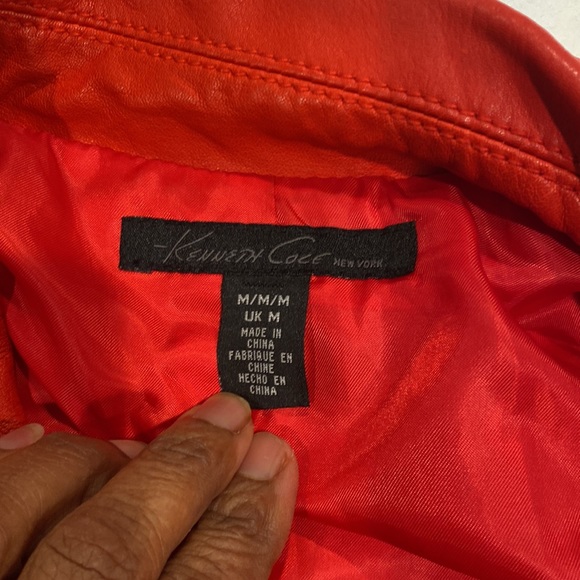 Kenneth Cole leather Moto Jacket. SZ M - Picture 4 of 7